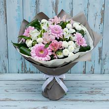 Букет цветов из:  Герберы, Альстромерии и Хризантемы в Кошехабльском