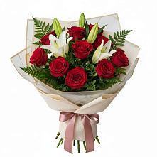 Букет цветов из:  Лилии и Розы #REPLACE_PRED# Кошехабльском