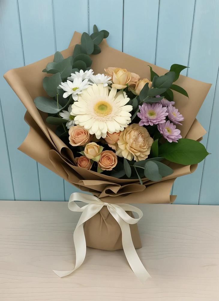 Букет цветов из: Герберы и Хризантемы в Кошехабльском