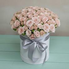 Цветочная композиция из Розы в шляпной коробке в Кошехабльском