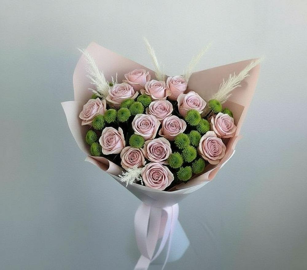 Букет цветов из: Розы и Хризантемы в Кошехабльском