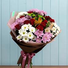 Букет цветов из:  Розы, Хризантемы и Альстромерии в Кошехабльском