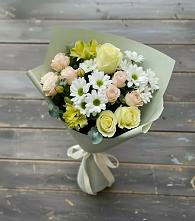 Букет цветов из:  Альстромерии, Розы и Хризантемы в Кошехабльском