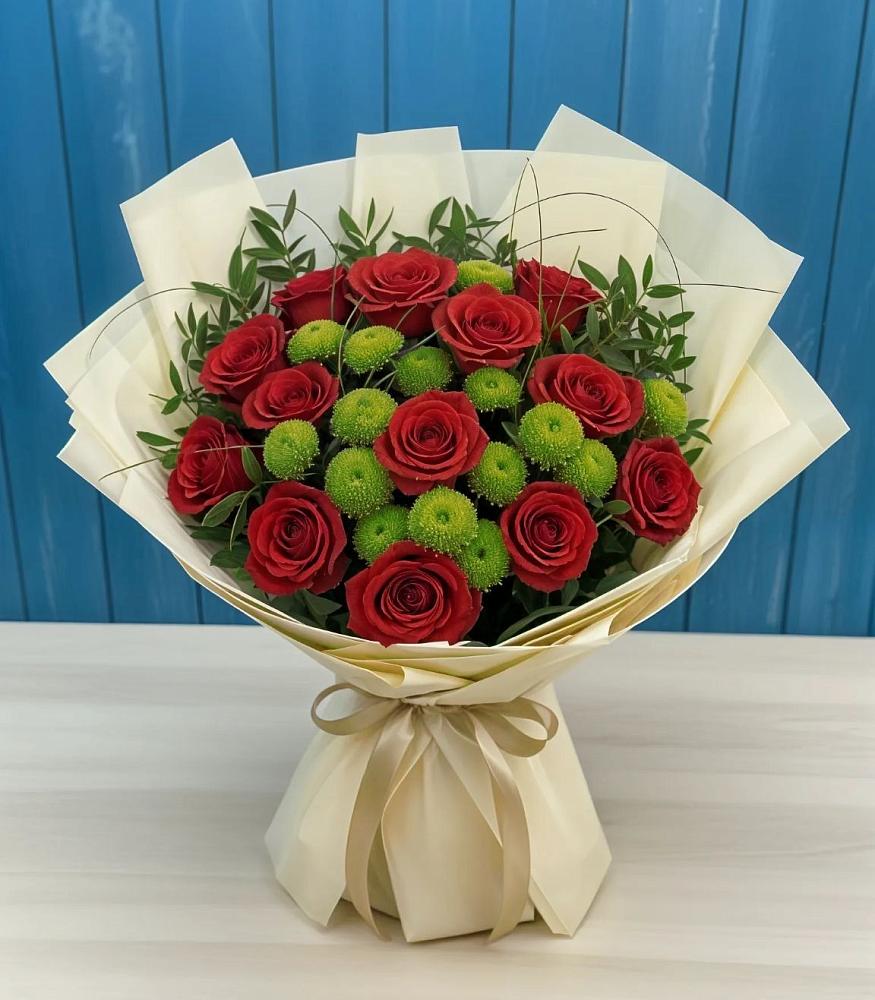 Букет цветов из: Розы и Хризантемы в Кошехабльском