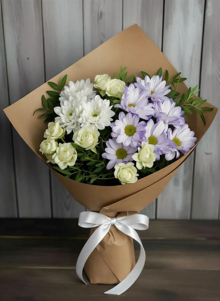 Букет цветов из: Хризантемы и Розы в Кошехабльском